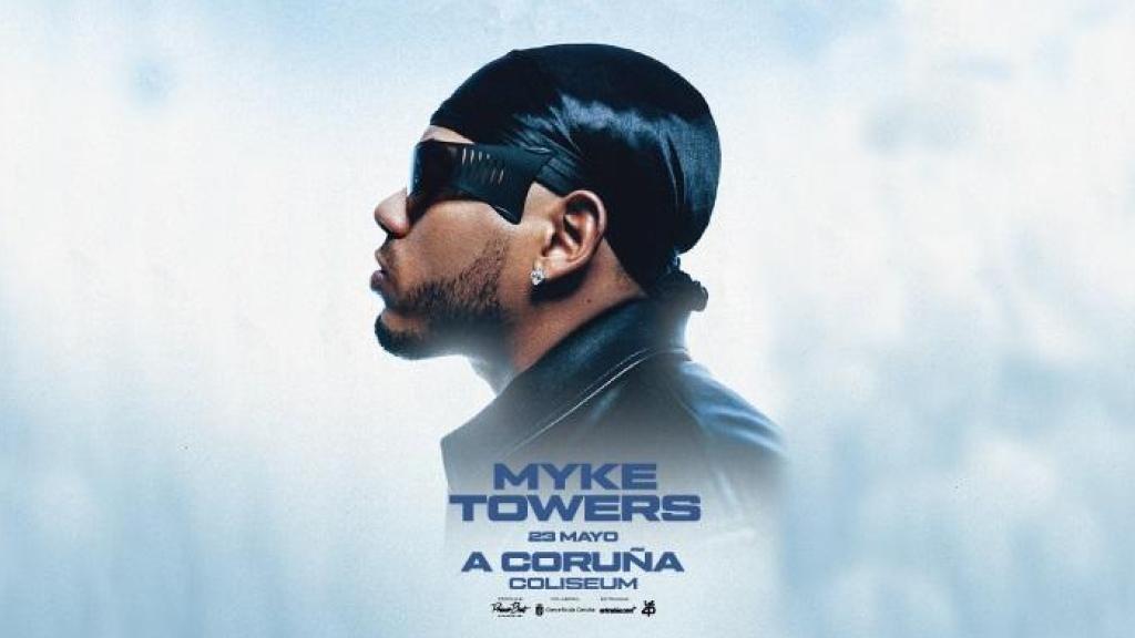 Cartel del 'Europe Tour 2025' de Myke Towers.