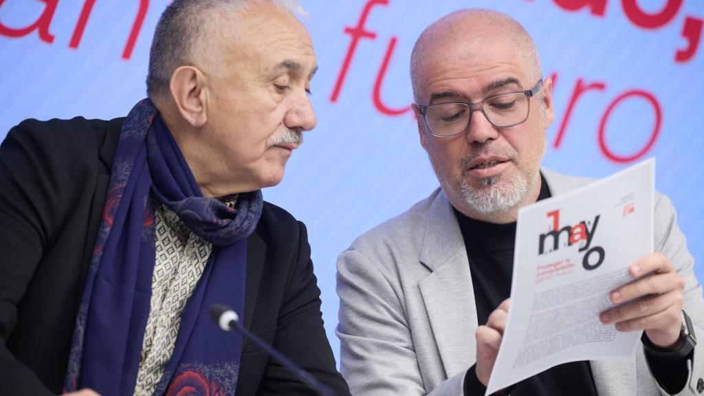 Los secretarios generales de UGT y CCOO, Pepe Álvarez y Unai Sordo