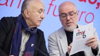 Los secretarios generales de UGT y CCOO, Pepe Álvarez y Unai Sordo