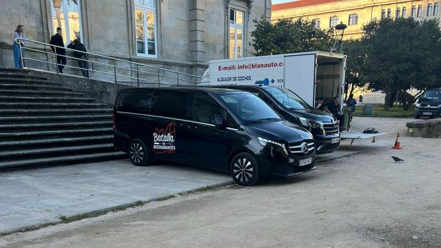 Furgoneta del programa Batalla de Restaurantes de Alberto Chicote en Pontevedra