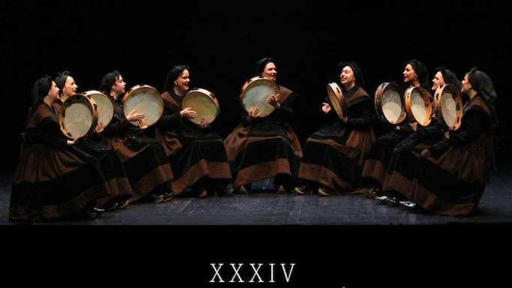 Cartel de la XXXIV edición del Concurso de Música Tradicional Xacarandaina.