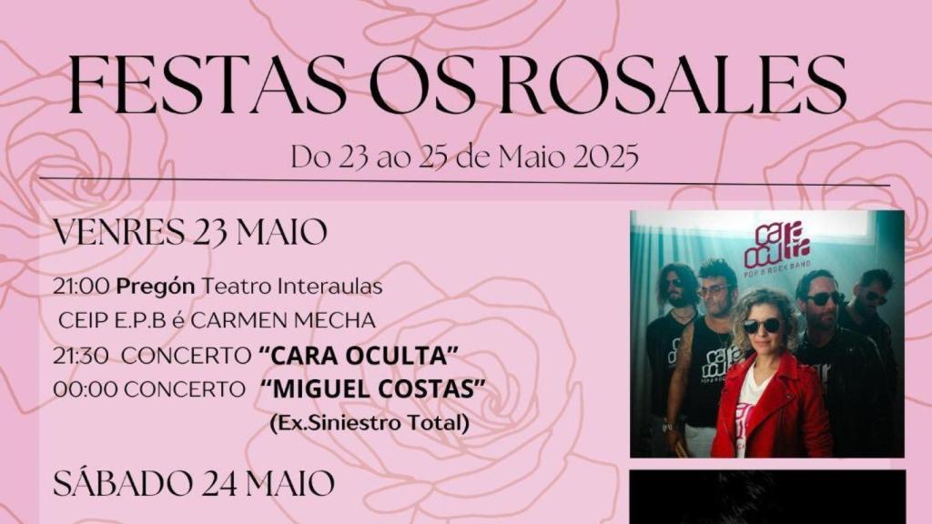 Cartel de las fiestas de Os Rosales de A Coruña.