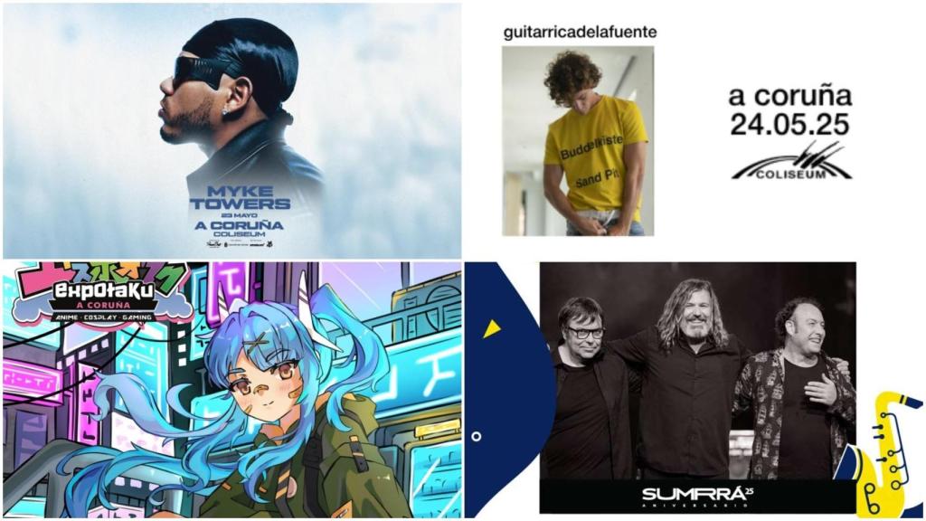 Planes imprescindibles de este fin de semana en A Coruña: Myke Towers, Fiestas de los Rosales...