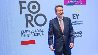 El consejero delegado de Repsol, Josu Jon Imaz, durante el XVIII Foro Empresarial de Gipuzkoa, en DV Gunea.