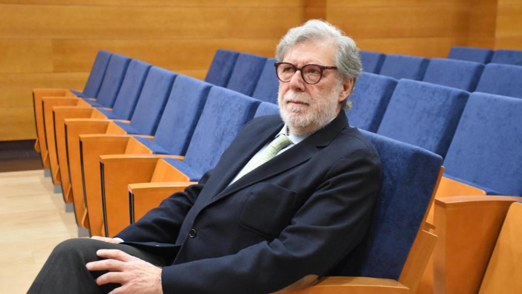 Santiago Aparicio (CEOE CyL), durante una entrevista con El Español - Noticias de CyL