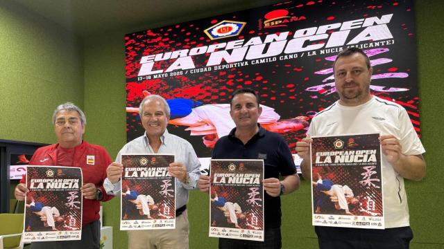 La presentación este viernes del Abierto Europeo de Judo en La Nucia.