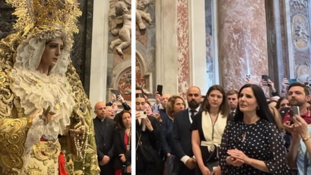 Diana Navarro canta una saeta a la Virgen de la Esperanza de Málaga.
