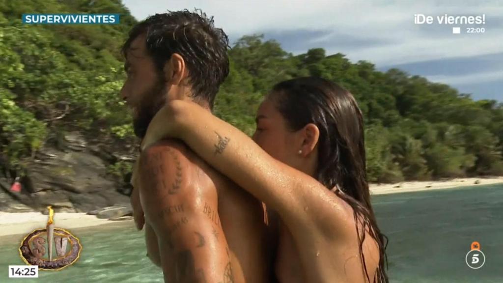 Montoya y Anita en 'Supervivientes'.