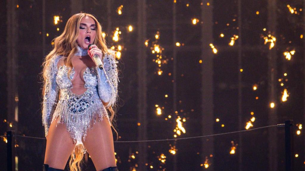 Melody, durante un ensayo en Eurovisión 2025.