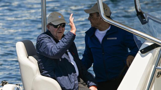 El emérito Juan Carlos en Sanxenxo este 16 de mayo de 2025.