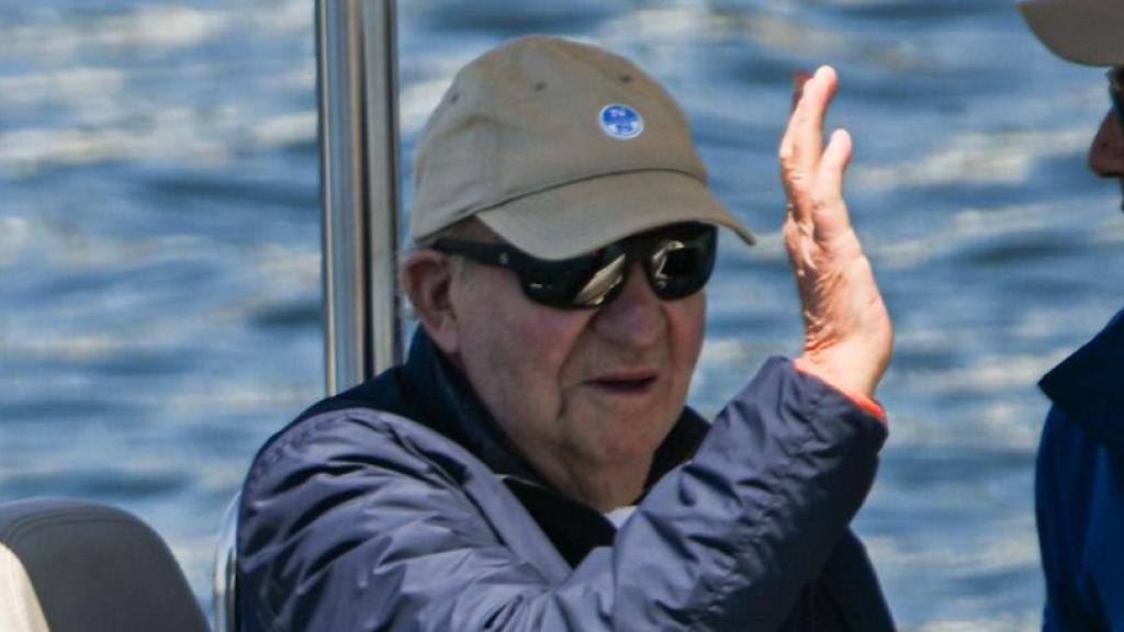 El emérito Juan Carlos en Sanxenxo este 16 de mayo de 2025.