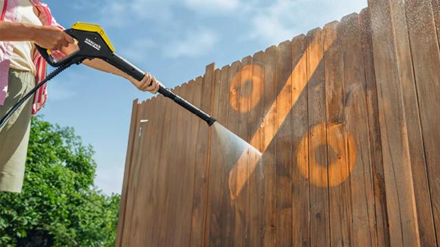 Fotomontaje con una hidrolimpiadora de Kärcher.