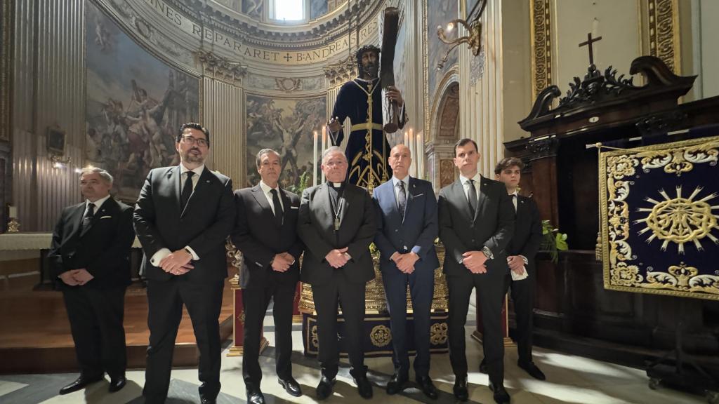 Imagen del Nazareno de León en la basílica de Sant’Andrea della Valle (Roma), durante los actos del Jubileo de las Cofradías 2025.