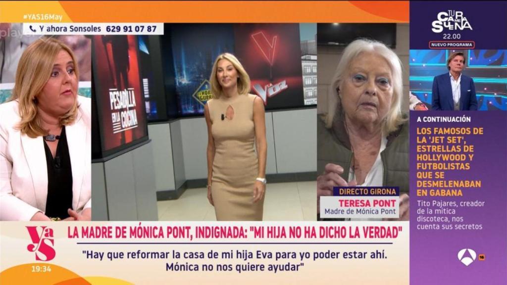 Teresa Pont y Pilar Vidal hablando en directo en 'Y ahora Sonsoles'.