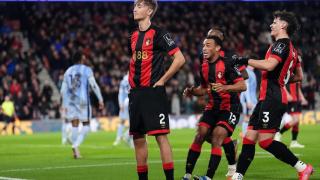 Dean Huijsen tras marcar un gol con el Bournemouth