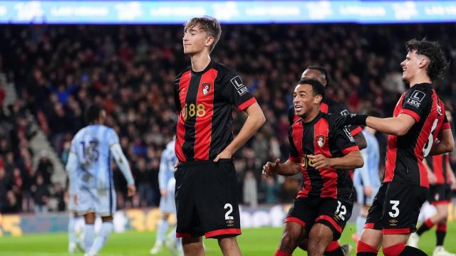 Dean Huijsen tras marcar un gol con el Bournemouth