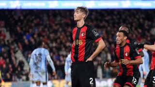 Dean Huijsen tras marcar un gol con el Bournemouth