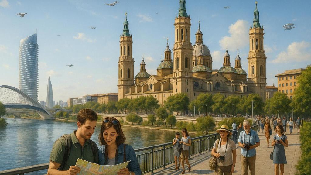 Imagen de Zaragoza generada por IA.
