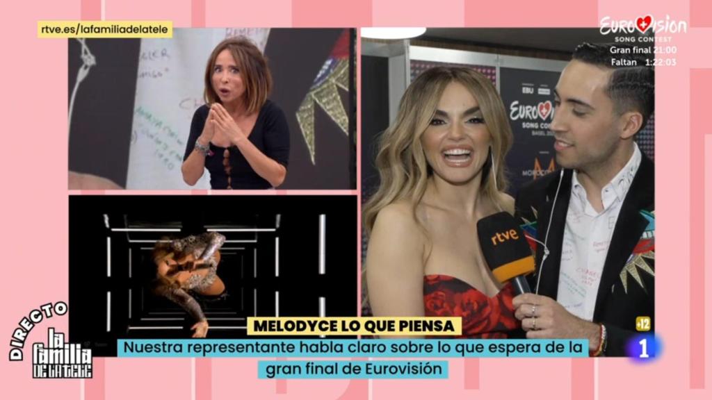 María Patiño y Melody en 'La familia de la tele'.