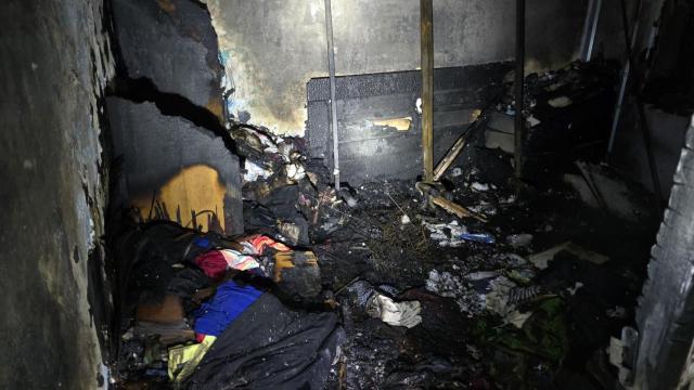 Así quedó la vivienda en la calle Comunidades