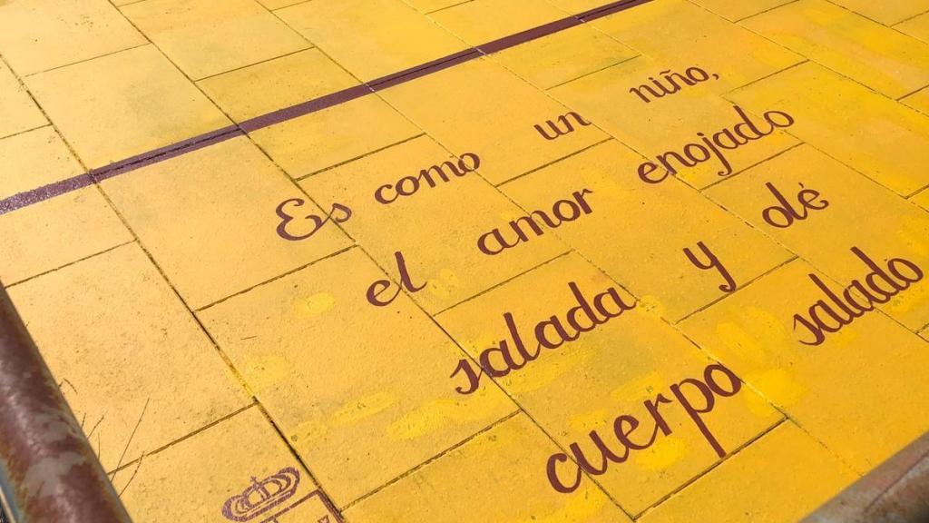 Detalle de uno de los murales del Ayuntamiento de Zamora en el aparcamiento del Hospital Virgen de la Concha