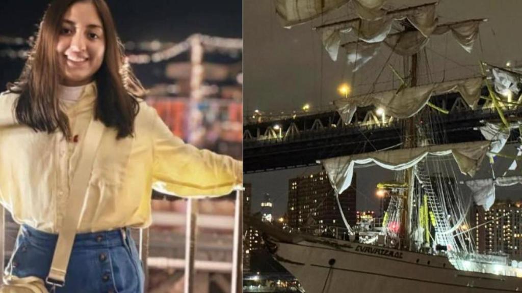 América, la joven que murió en el accidente del buque mexicano estrellado contra el puente de Brooklyn.
