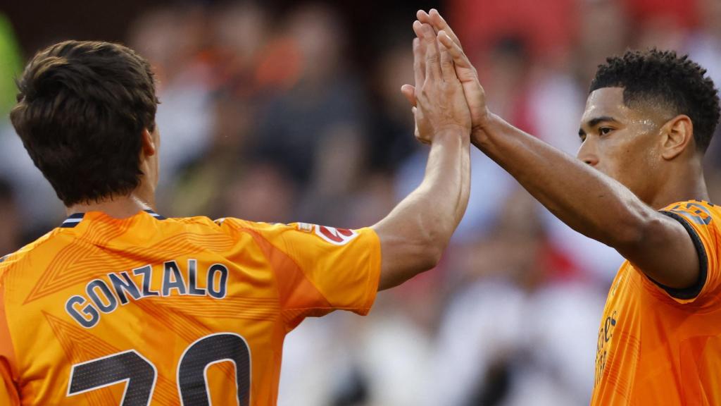 Jude Bellingham celebra su gol al Sevilla