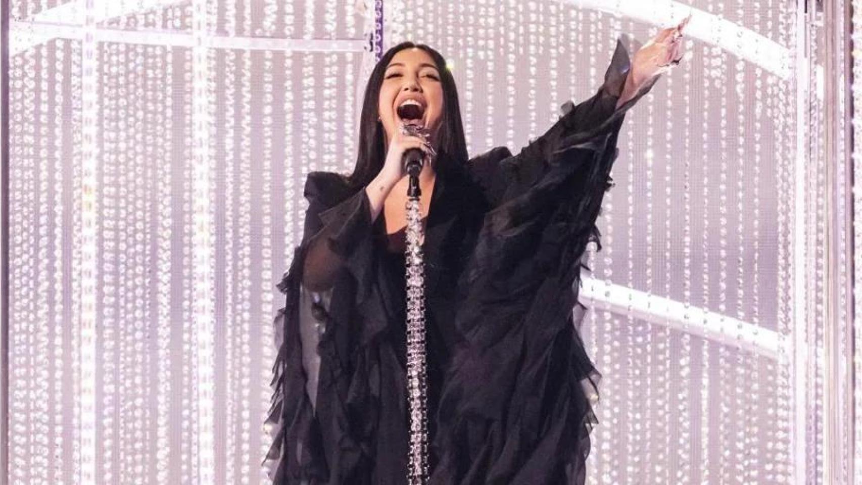 Yuval Raphael durante su actuación en la final de Eurovisión 2025.