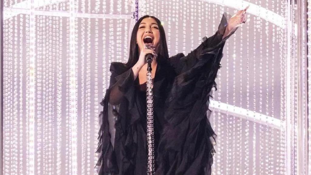 Yuval Raphael durante su actuación en la final de Eurovisión 2025.