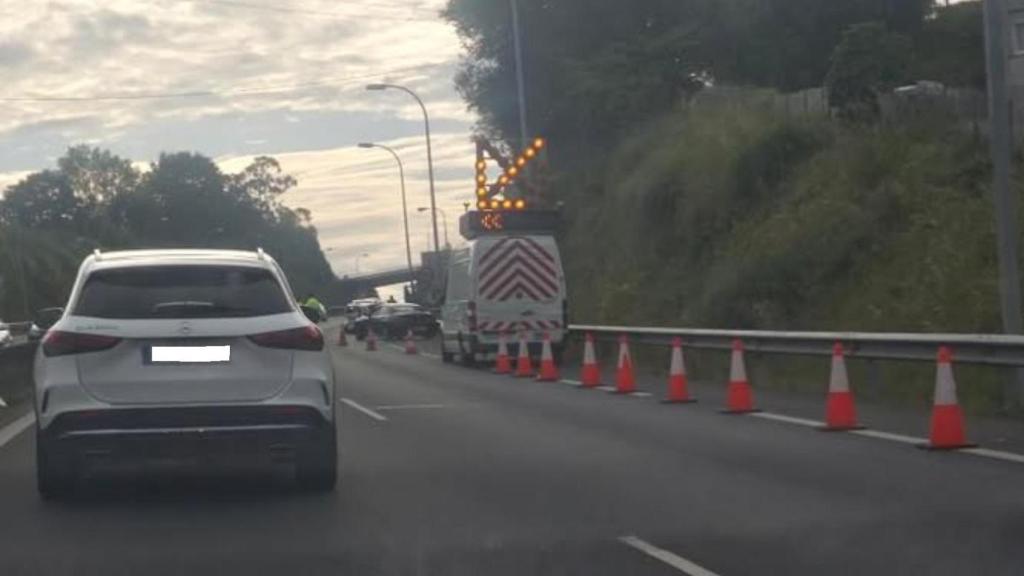Accidente esta mañana en la AP-9 a la altura de O Burgo.