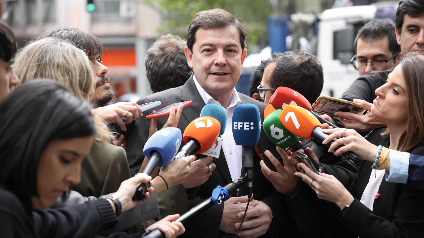 El presidente en funciones de la Junta de Castilla y León, Alfonso Fernández Mañueco, en una imagen de archivo.