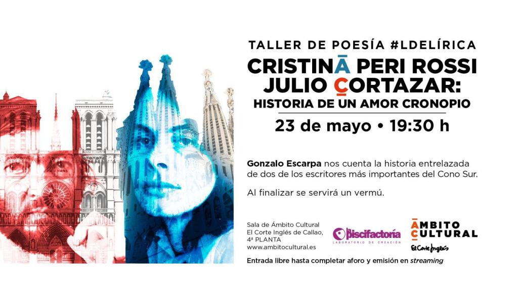 Cristina Peri Rossi y Julio Cortázar en el taller de poesía #LdeLírica