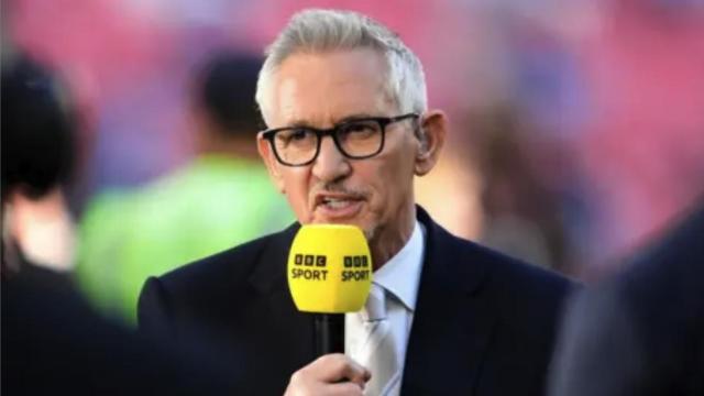 Gary Lineker, durante una emisión de la BBC