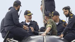 El Rey, Felipe VI, en la vela del S-81.