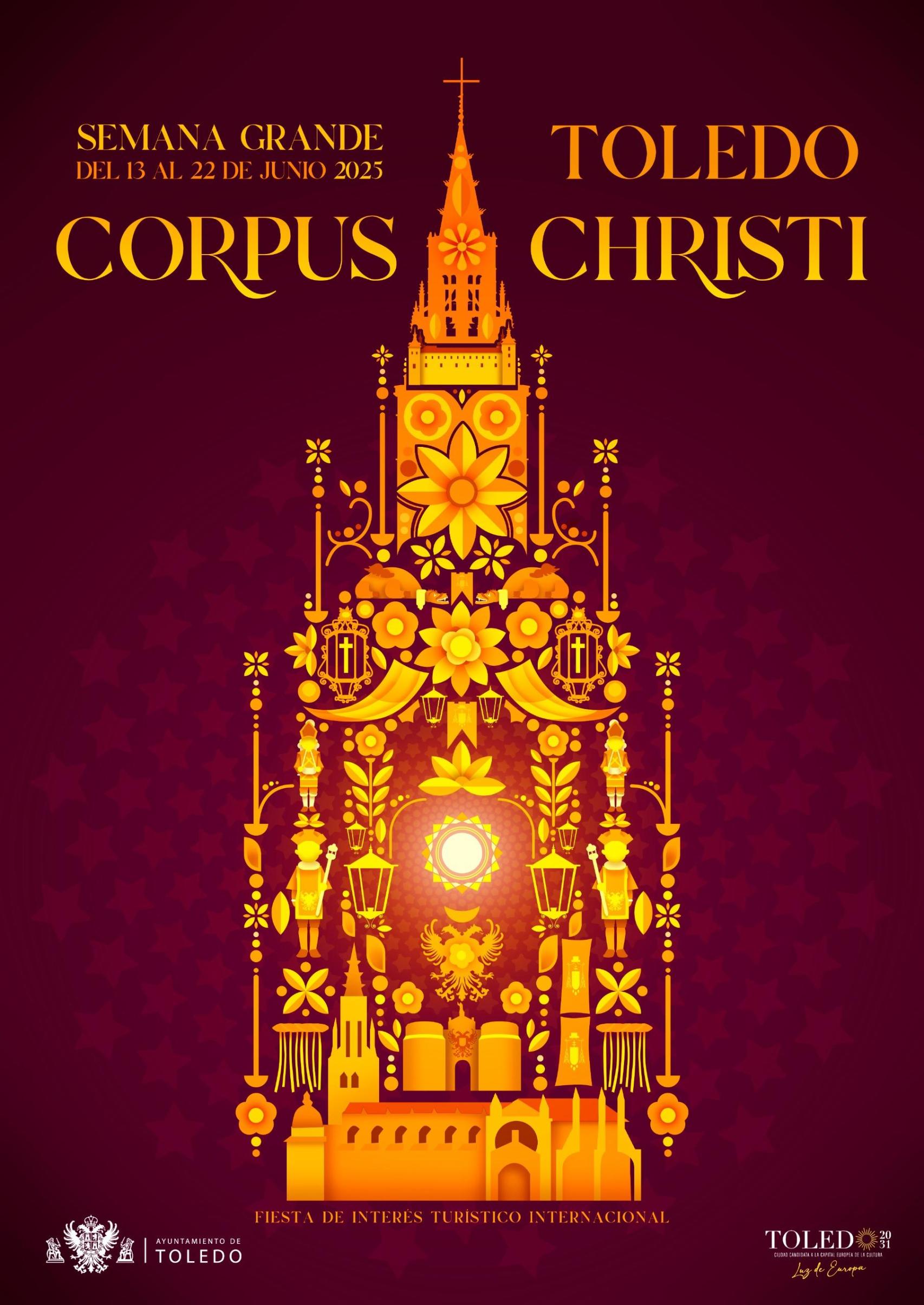 Cartel oficial del Corpus 2025 en Toledo.