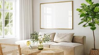 Salón de estilo mediterráneo.