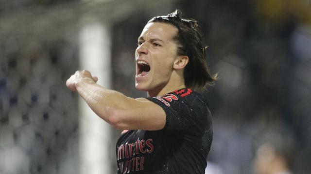 Álvaro Carreras, con el Benfica