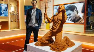Rafa Nadal, en el área de Roland Garros en su museo en Manacor