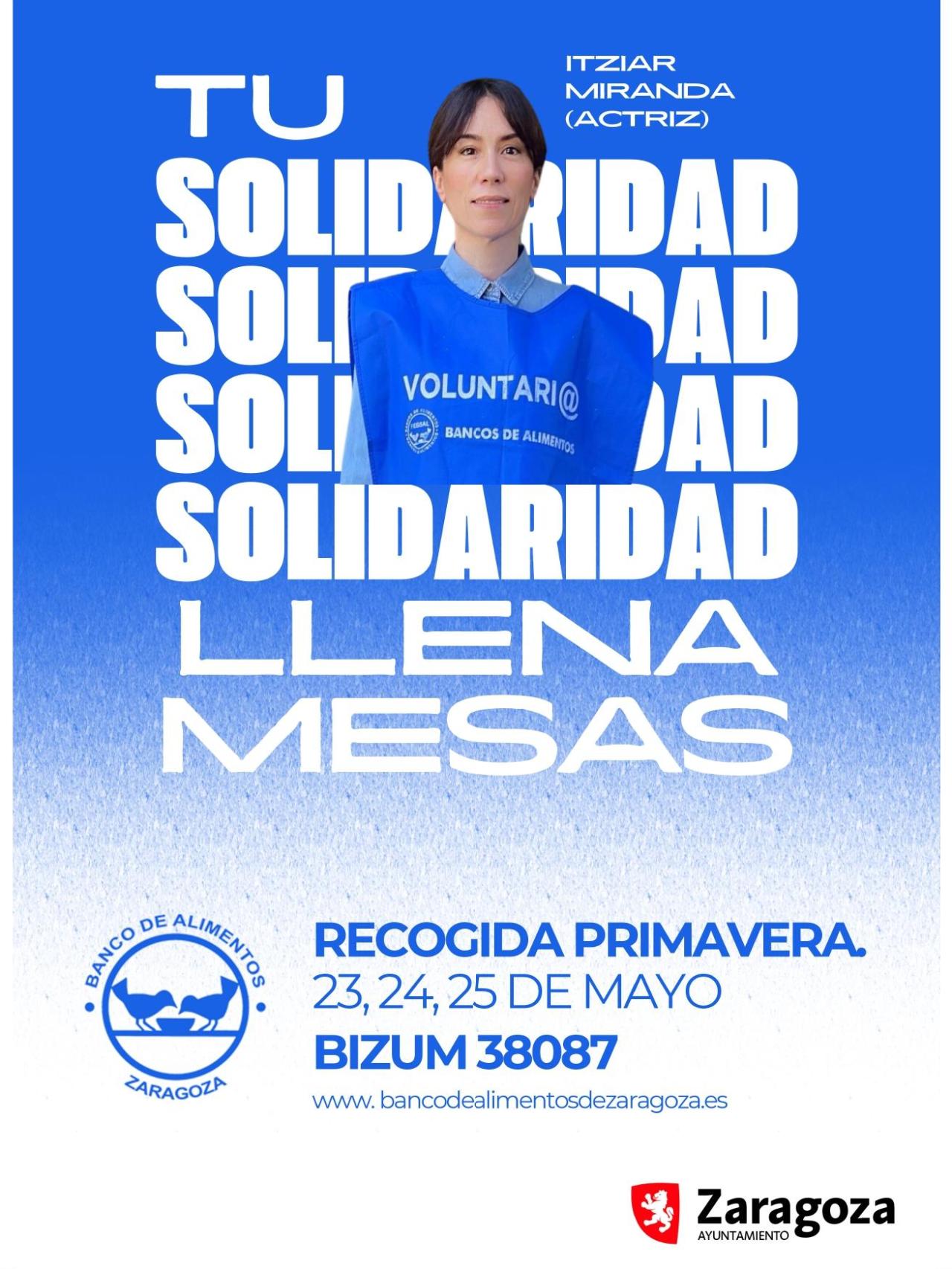 Cartel de la nueva campaña de primavera del Banco de Alimentos de Zaragoza