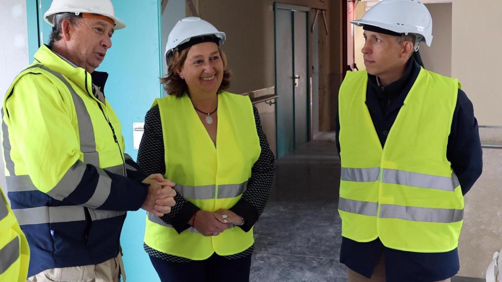 Cedillo y Arias durante su visita a las obras.