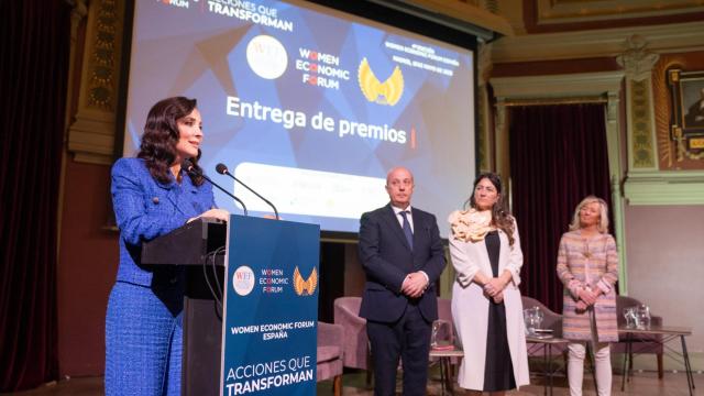La vicepresidenta ejecutiva de EL ESPAÑOL y editora de Magas y ENCLAVE ODS, en su discurso durante la cita.