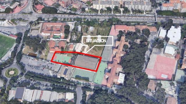Ubicación de las instalaciones sobre las que se plantea el pabellón de deportes de Torremolinos.