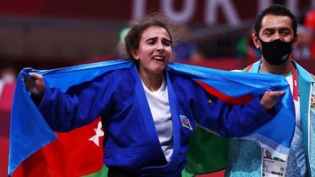 Shahana Hajiyeva, durante los Juegos de Tokio.