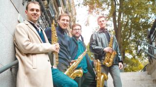 De izquierda a derecha: Pere Méndez, Robert Seara, Daniel Miguel y Víctor Serra. Foto: Samuel Pereira