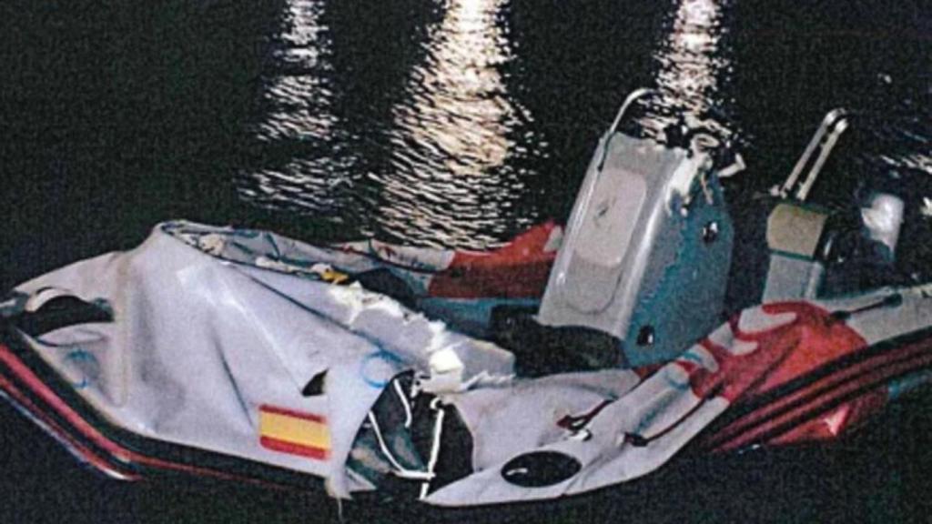 La embarcación en la que iban los agentes asesinados por los narcos en febrero de 2024.