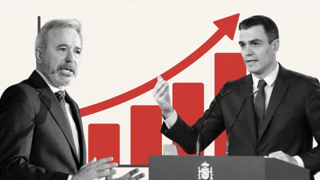 Jorge Azcón y Pedro Sánchez.