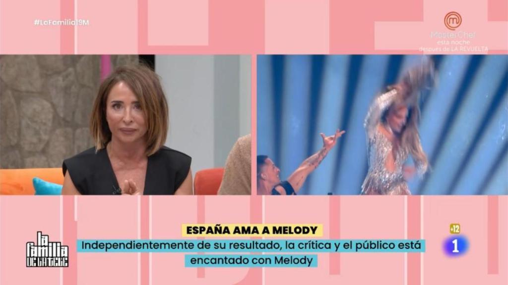 María Patiño en 'La Familia de la Tele' hablando de Melody.