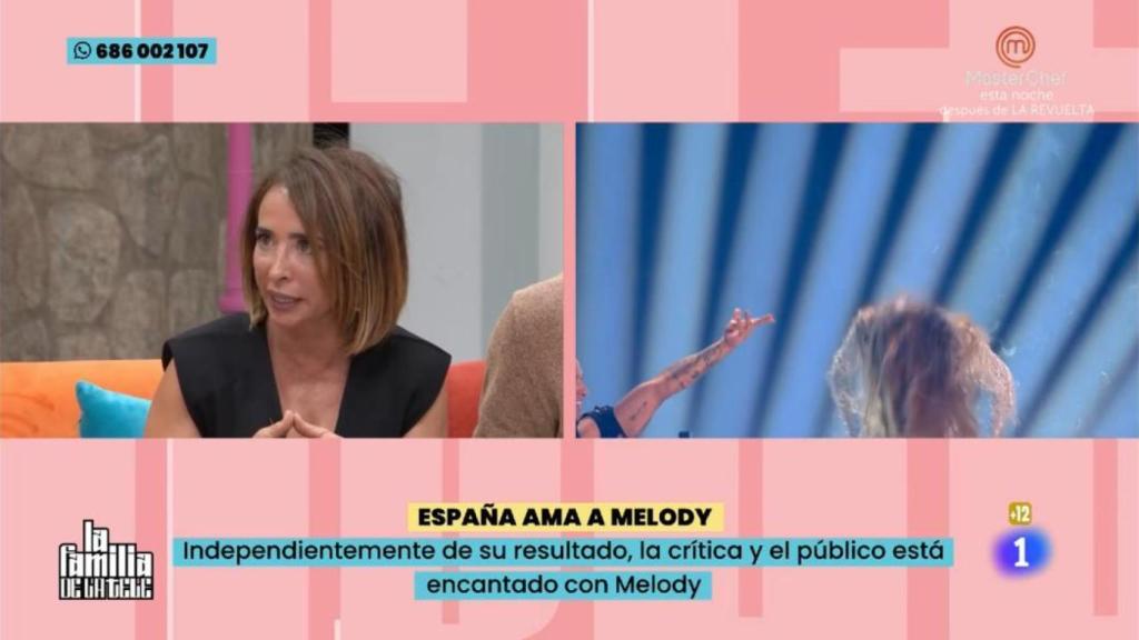 María Patiño en 'La Familia de la Tele' hablando de Melody.