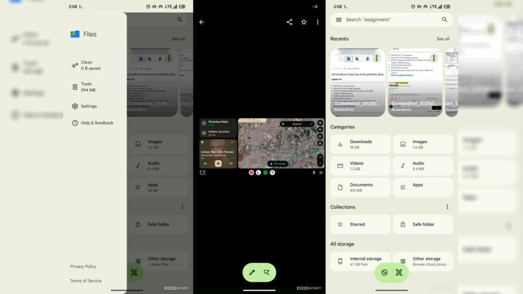 La nueva interfaz de Files de Google