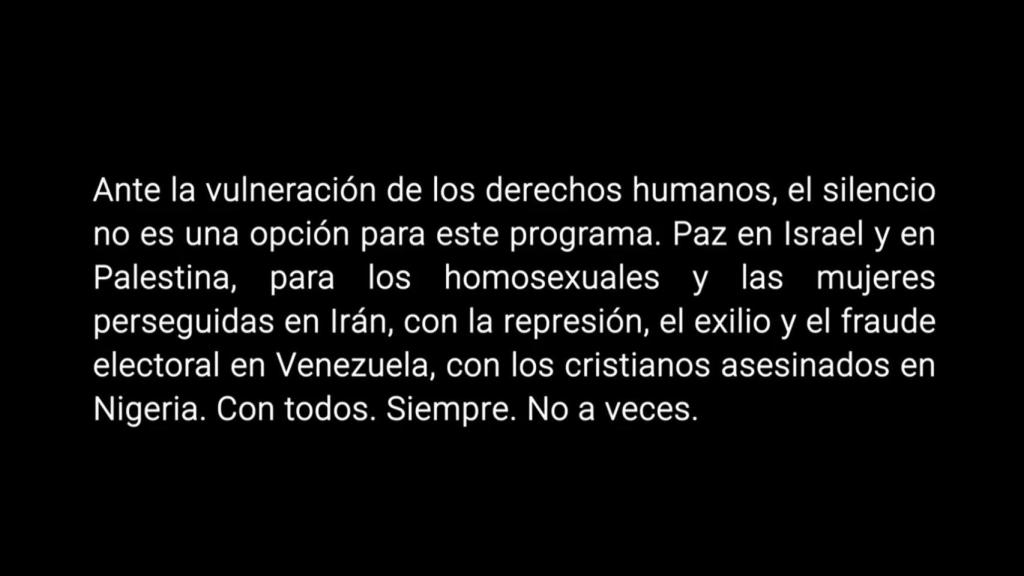 El mensaje de Telemadrid en respuesta al de Televisión Española en Eurovisión.